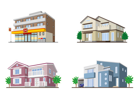 Building/Solid figureのイラスト素材