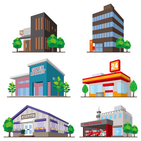 Building/Solid figureのイラスト素材