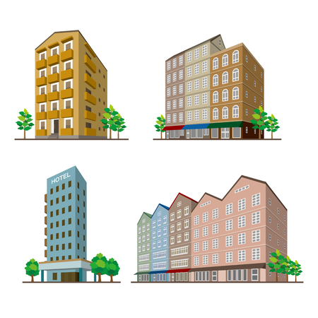 Building/Solid figureのイラスト素材