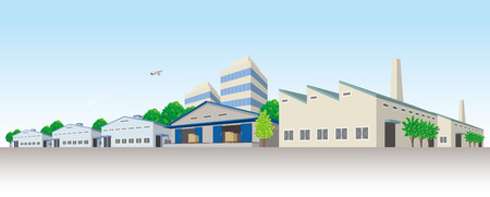 Industrial areaのイラスト素材