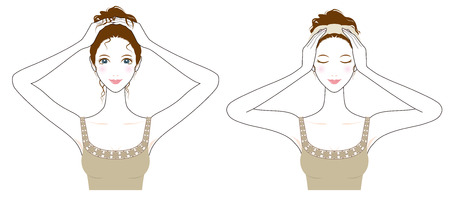 Woman skin care, Beauty,のイラスト素材