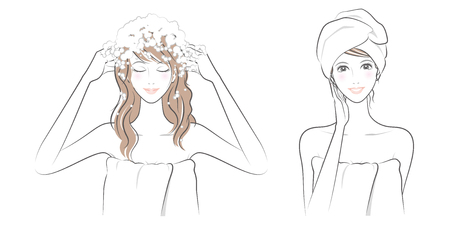 Expression of the womanのイラスト素材