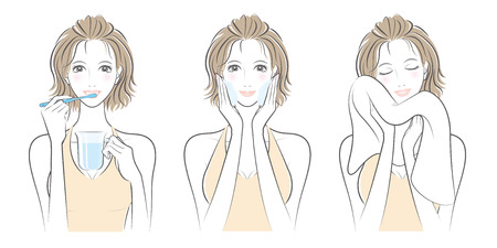 Expression of the womanのイラスト素材