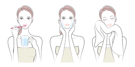 Expression of the womanのイラスト素材