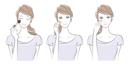 The woman who makes upのイラスト素材