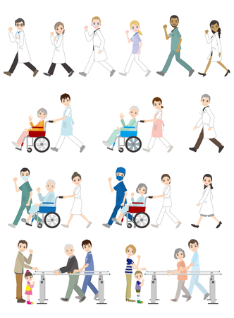Illustrations of various people / Medicalのイラスト素材