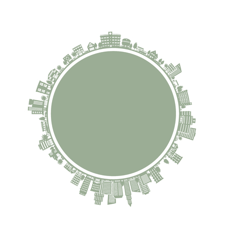 Illustration of the cityscapeのイラスト素材