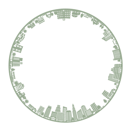 Illustration of the cityscapeのイラスト素材
