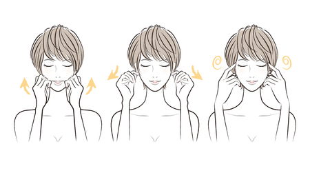 Woman facial expressionのイラスト素材
