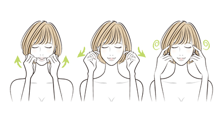 Woman facial expressionのイラスト素材