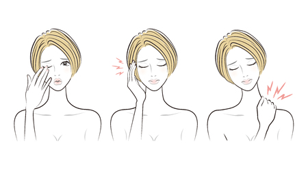 Woman facial expressionのイラスト素材