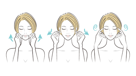 Woman facial expressionのイラスト素材