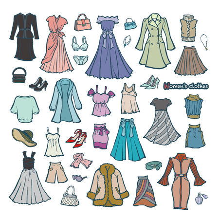 Illustration of the clothes of the womanのイラスト素材