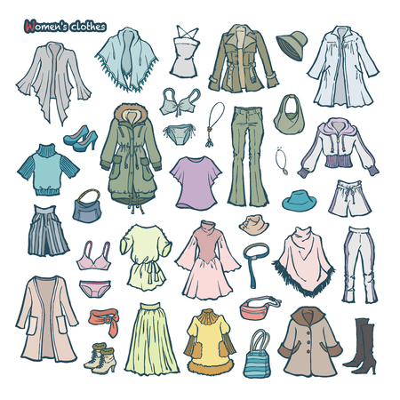 Illustration of the clothes of the womanのイラスト素材