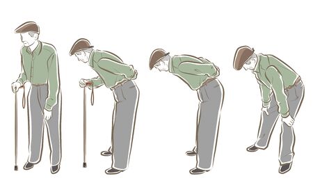 Whole body vector illustration of grandfatherのイラスト素材