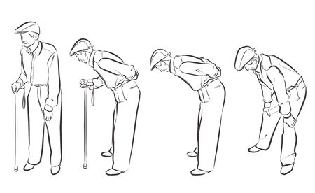 Whole body vector illustration of grandfatherのイラスト素材
