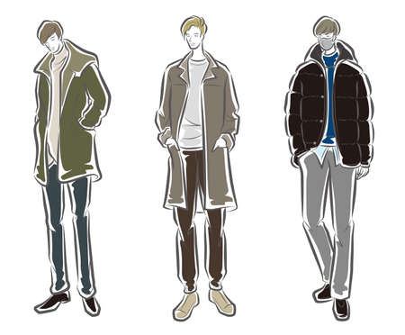 Fashion illustration of the manのイラスト素材