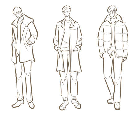 Fashion illustration of the manのイラスト素材