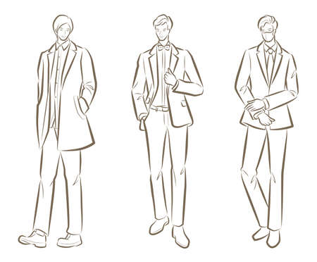 Fashion illustration of the manのイラスト素材