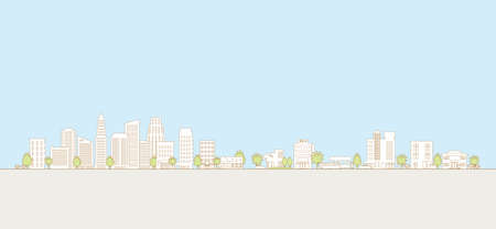 Vector illustration of cityscape.のイラスト素材