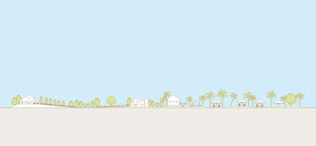 Vector illustration of cityscape.のイラスト素材