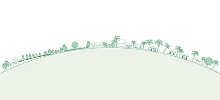 Vector illustration of cityscape.のイラスト素材