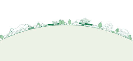 Vector illustration of cityscape.のイラスト素材