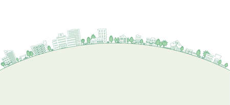 Vector illustration of cityscape.のイラスト素材
