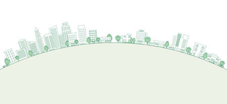 Vector illustration of cityscape.のイラスト素材