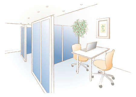 Vector illustration of the office.のイラスト素材