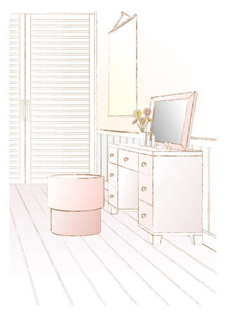Vector illustration of the Interior.のイラスト素材