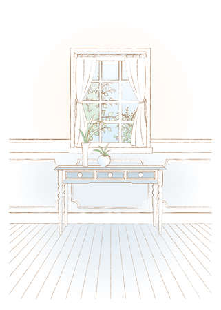 Vector illustration of the Interior.のイラスト素材