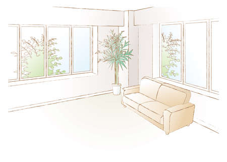 Vector illustration of the Interior.のイラスト素材