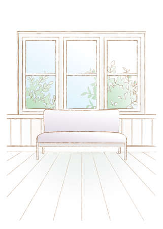 Vector illustration of the Interior.のイラスト素材