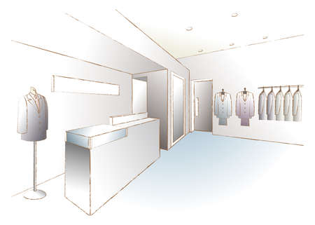 Vector illustration of the boutique.のイラスト素材