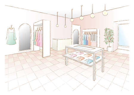 Vector illustration of the boutique.のイラスト素材