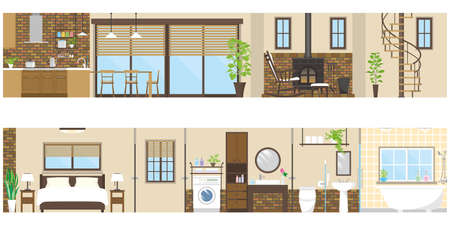 Vector illustration of the Interior.のイラスト素材