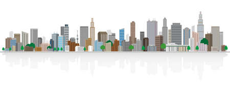 Vector illustration of cityscape.のイラスト素材