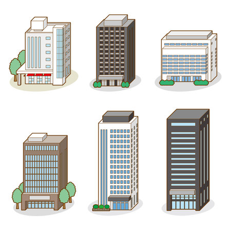 Building three-dimensional vector illustration.のイラスト素材