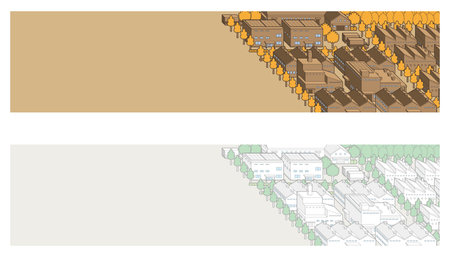 Architecture background with buildings. Vector illustration. Eps 10.のイラスト素材