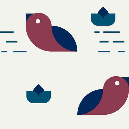 Abstract geometric pattern in Bauhaus style. Cute bauhaus illustration