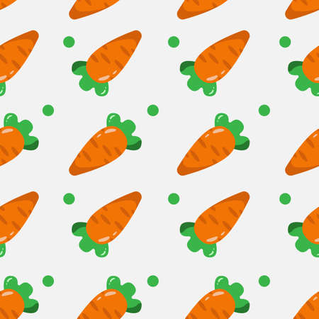 Seamless pattern with carrots. Cute carrot illustration