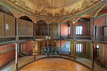 Cairo, Egypt - April 1 2018: Whirling Dervishes Ceremony hall at the Mevlevi Tekke, a meeting hall for the Sufi order and Whirling Dervishes, Cairo, Egyptのeditorial素材