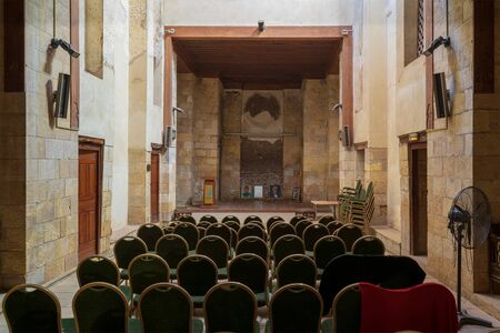 Cairo, Egypt - December 10 2016: Hall at ottoman historic Beit El Set Waseela building (Waseela Hanem House), Old Cairoのeditorial素材