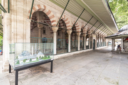 Istanbul, Turkey - August 31 2022: Courtyard of Kilic Ali Pasha Mosque, located in the Tophane neighbourhood, Beyoglu districtのeditorial素材