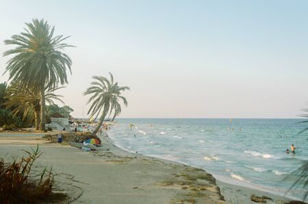 View of the tropical summer beach. Sousse, Tunisia