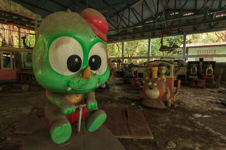 Creepy abandoned amusement park in Yangon, formerly known as Rangoon, Myanmarの写真素材