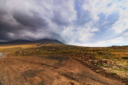 Views as seeen from hiking Mount Hasan 3286 mの写真素材