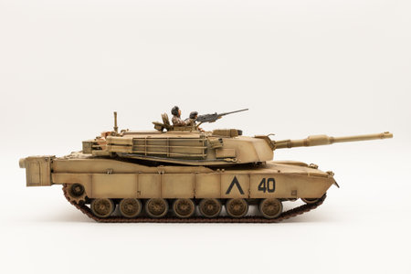American M1A1 Abrams 120mm gun main battle tank 1 35 Scale Modelの写真素材