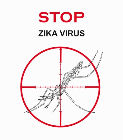 mosquito with mosquito target against the virusのイラスト素材